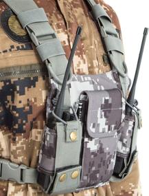 img 3 attached to 🎧 Camo Radio Shoulder Holster Chest Harness Holder Vest Rig for Kenwood Arcshell Retevis Baofeng UV-5R F8HP UV-82 888S