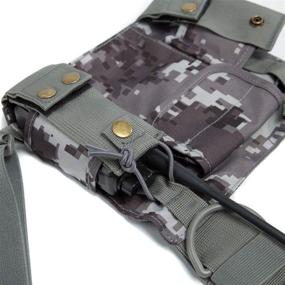 img 1 attached to 🎧 Camo Radio Shoulder Holster Chest Harness Holder Vest Rig for Kenwood Arcshell Retevis Baofeng UV-5R F8HP UV-82 888S