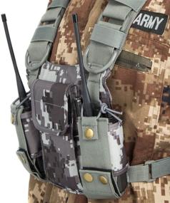 img 2 attached to 🎧 Camo Radio Shoulder Holster Chest Harness Holder Vest Rig for Kenwood Arcshell Retevis Baofeng UV-5R F8HP UV-82 888S