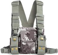 🎧 camo radio shoulder holster chest harness holder vest rig for kenwood arcshell retevis baofeng uv-5r f8hp uv-82 888s logo