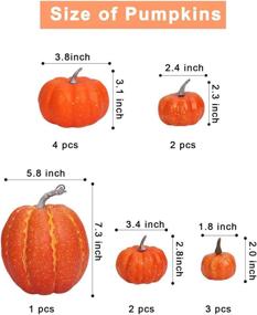 img 3 attached to Маленькие пластиковые искусственные тыквы для украшения