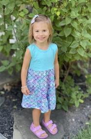 img 2 attached to 👗 Enlifety Girls Sleeveless Swing Tunic Sundress - Casual Tiered Pleated Tank Dress for Summer - Sizes 2-8T