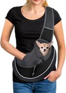 🐾 yudodo hands-free adjustable pet sling carrier bag for small medium dogs, cats, and rabbits - crossbody mesh papoose dog satchel logo