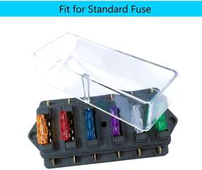 img 2 attached to ESUPPORT Car Truck 6 Way Circuit Standard ATO Blade Fuse Box Block Holder 12V 24V