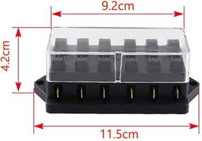 img 3 attached to ESUPPORT Car Truck 6 Way Circuit Standard ATO Blade Fuse Box Block Holder 12V 24V