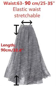 img 2 attached to Teemall Women's Ankle Length Chiffon A-line Retro Skirts with Pleats for Beach Maxi Skirt