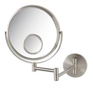 jerdon jp7510n wall mount makeup mirror - 💄 10x and 15x magnification, nickel finish: a perfect grooming companion logo