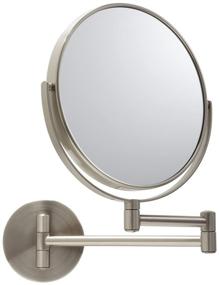 img 1 attached to Jerdon JP7510N Wall Mount Makeup Mirror - 💄 10x and 15x Magnification, Nickel Finish: A Perfect Grooming Companion