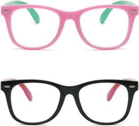 img 3 attached to Blue Light Blocking Glasses Girls Boys 2 Pack