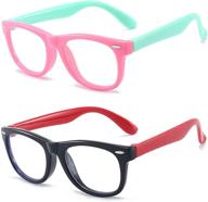 blue light blocking glasses girls boys 2 pack logo