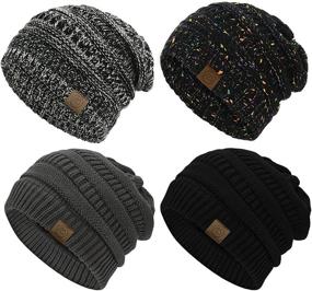 img 4 attached to 🧣 Durio Winter Hats for Women: Cable Knit Beanie, Soft & Thick Women's Beanies – Stay Cozy in Style!