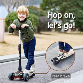 img 2 attached to 🛴 LOL-FUN Toddler Scooter: 3 Wheel LED Lights, Foldable Kick Scooter for Kids 3-12 Years Old with Adjustable Height and Lean-to-Steer