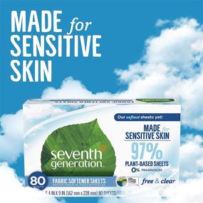 img 1 attached to 🌿 Seventh Generation Fabric Softener Sheets: Free & Clear, 80 count - Packaging May Vary