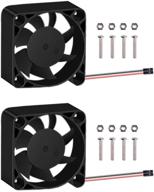 🔧 geeekpi 2pcs raspberry pi 4 quiet fan: efficient cooling for raspberry pi 4 model b/c, 3b+/3b/2b | 40x40x10mm brushless cpu cooling fan cooler in black logo