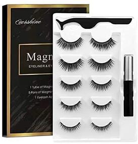 img 2 attached to 💁 Magnetic Eyelashes Kit: 5-Pair Magnetic Eyeliner with Lashliner - Effortlessly Beautiful Natural Look, No Glue Needed!