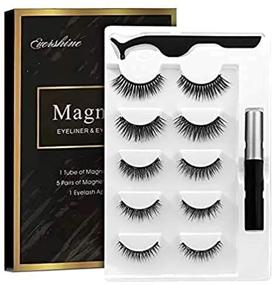 img 3 attached to 💁 Magnetic Eyelashes Kit: 5-Pair Magnetic Eyeliner with Lashliner - Effortlessly Beautiful Natural Look, No Glue Needed!