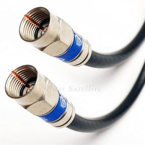 img 1 attached to 📺 PHAT SATELLITE INTL 75ft Weather Seal Quad Shield Outdoor 3GHZ RG-6 Coaxial Cable 75 Ohm: Ideal for Satellite TV and Broadband Internet with Anti Corrosion Brass Connector, RG6 Fittings - Made in the USA