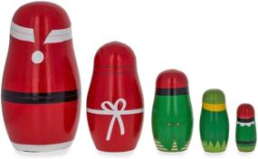 img 3 attached to 🎅 BestPysanky Snowman Wooden Nesting Dolls - 6 Inches