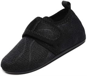 img 1 attached to 👦 Comfortable Breathable Slip-On Shoes for Boys: HONCAN Lightweight Anti-Slip HC22268Black23 Slippers