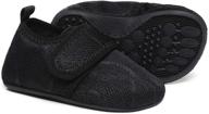 👦 comfortable breathable slip-on shoes for boys: honcan lightweight anti-slip hc22268black23 slippers logo