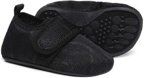 img 4 attached to 👦 Comfortable Breathable Slip-On Shoes for Boys: HONCAN Lightweight Anti-Slip HC22268Black23 Slippers