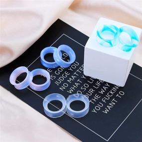 img 1 attached to JEWSEEN Silicone Ear Gauges: Flexible Flesh Tunnels with Plugs - 16Pcs 6g-1'' Mixed Color Set