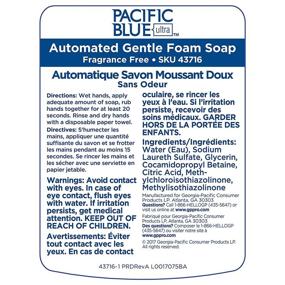 img 2 attached to 🧼 Pacific Blue Ultra Automated Touchless Gentle Foam Hand Soap Dispenser Refill by GP PRO (Georgia-Pacific): Dye and Fragrance Free | 43716, 1200 mL Per Refill, 3 Refills Per Case