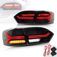 🚗 vland led smoked tail lights for 2012-2014 volkswagen jetta & 2012-2015 volkswagen sagitar - rear lamp assembly with sequential turn signals, yab-st-0215ah (not for vw gli) logo