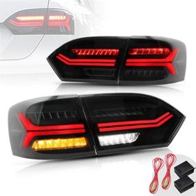 img 4 attached to 🚗 VLAND LED Smoked Tail Lights for 2012-2014 Volkswagen Jetta & 2012-2015 Volkswagen Sagitar - Rear Lamp Assembly with Sequential Turn Signals, YAB-ST-0215AH (Not for VW GLI)