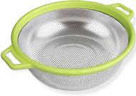 stainless colander micro perforated resistant dishwasher logo