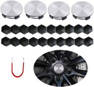 zhongyu brushed silver car wheel center hub cap kit for tesla model 3 model s model x – complete set of 4 hub center caps + 20 lug nut covers logo