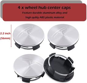 img 3 attached to Zhongyu Brushed Silver Car Wheel Center Hub Cap Kit for Tesla Model 3 Model S Model X – Complete Set of 4 Hub Center Caps + 20 Lug Nut Covers