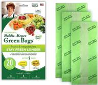 👜 debbie meyer greenbags 20-pack (8 medium, 8 large, 4 extra large) – enhances freshness of fruits, vegetables, and cut flowers, long-lasting & eco-friendly, bpa-free, made in usa logo