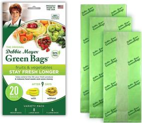 img 4 attached to 👜 Debbie Meyer GreenBags 20-Pack (8 Medium, 8 Large, 4 Extra Large) – Enhances Freshness of Fruits, Vegetables, and Cut Flowers, Long-lasting & Eco-friendly, BPA-Free, Made in USA