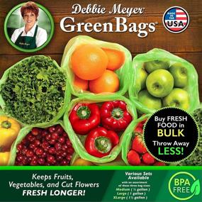 img 3 attached to 👜 Debbie Meyer GreenBags 20-Pack (8 Medium, 8 Large, 4 Extra Large) – Enhances Freshness of Fruits, Vegetables, and Cut Flowers, Long-lasting & Eco-friendly, BPA-Free, Made in USA