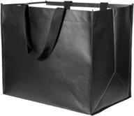 10-pack large reusable grocery bags - heavy duty, x stitched reinforced handles, 50 lbs capacity - durable foldable shopping tote bags, washable & eco-friendly - 2-year warranty, available in 3 colors logo