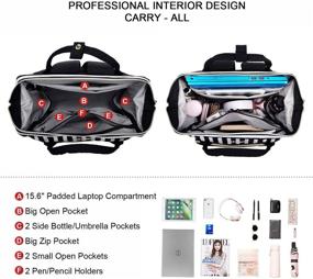 img 3 attached to Laptop Backpack Women Teacher Backpack Nurse Bags