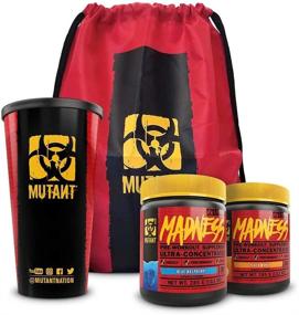 img 4 attached to 💪 Fuel Your Intense Workouts with Mutant Madness Sugar-Free Pre-Workout Powder: Blue Raspberry, Peach Mango, and Backpack Edition