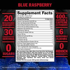 img 1 attached to 💪 Fuel Your Intense Workouts with Mutant Madness Sugar-Free Pre-Workout Powder: Blue Raspberry, Peach Mango, and Backpack Edition