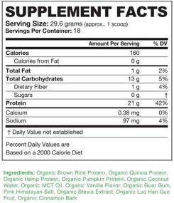 img 3 attached to 🌱 Detox Organics Creamy Vanilla Plant Based Protein Powder - Vegan, Low Carb, Non Dairy, Gluten Free, Lactose Free, No Added Sugar, Non-GMO - Infused with Hemp, Brown Rice, Pumpkin, and Quinoa