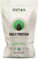 🌱 detox organics creamy vanilla plant based protein powder - vegan, low carb, non dairy, gluten free, lactose free, no added sugar, non-gmo - infused with hemp, brown rice, pumpkin, and quinoa logo