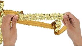 img 2 attached to Elastic Sequin Ribbon Trim in Gold - Bright Creations