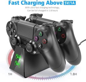 img 3 attached to 🎮 PS4 Controller Charger: DOBE Charging Dock with LED Light Indicators, Compatible with PS4/PS4 Slim/PS4 Pro Controllers