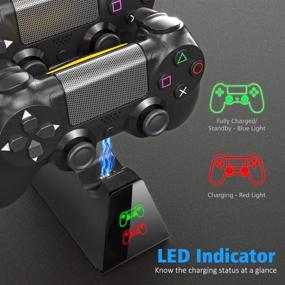 img 2 attached to 🎮 PS4 Controller Charger: DOBE Charging Dock with LED Light Indicators, Compatible with PS4/PS4 Slim/PS4 Pro Controllers