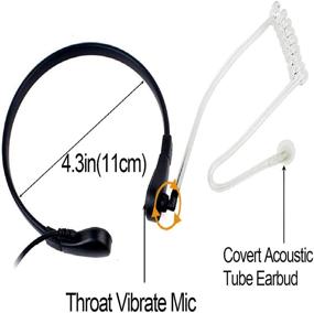 img 3 attached to 🎧 Covert Acoustic Tube Headset for Baofeng BF-888S Retevis H-777 RT22 RT1 Arcshell AR-5 Walkie Talkies - Pack of 5 Throat Mic 2 Way Radio Earpieces by Retevis