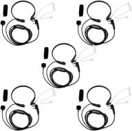 🎧 covert acoustic tube headset for baofeng bf-888s retevis h-777 rt22 rt1 arcshell ar-5 walkie talkies - pack of 5 throat mic 2 way radio earpieces by retevis logo