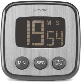 img 3 attached to ⏲️ Polder Digital Kitchen Timer - Black: Precise Time Monitoring for Culinary Perfection