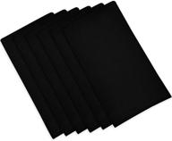 🍽️ premium itos365 cotton dinner napkins black - 6 pack (18 inches x 18 inches) soft, comfortable, and durable - perfect for events and home use logo