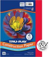 📦 tru-ray festive red construction paper, 9"x12", 50 sheets - 103431 by pacon logo