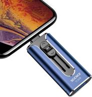 📱 science usb 3.0 флеш-накопитель памяти фото-палка 512гб: универсальное решение для хранения информации на iphone, android и резервного копирования на компьютере - темно-синий логотип